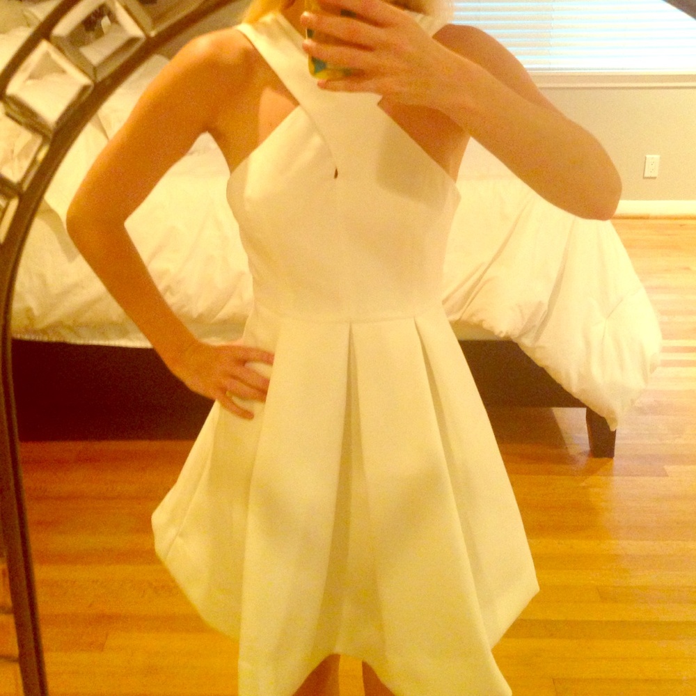 NWT white fit & flare dress!